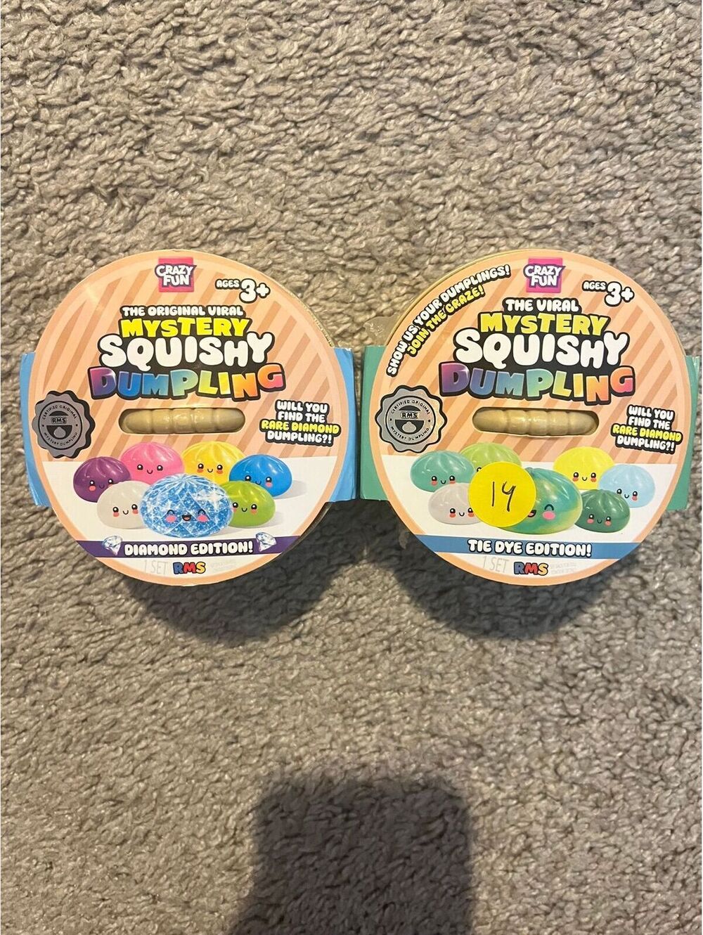 2 Pack RMS Mystery Squishy Dumplings Diamond Tie Dye Edition Authentic Viral